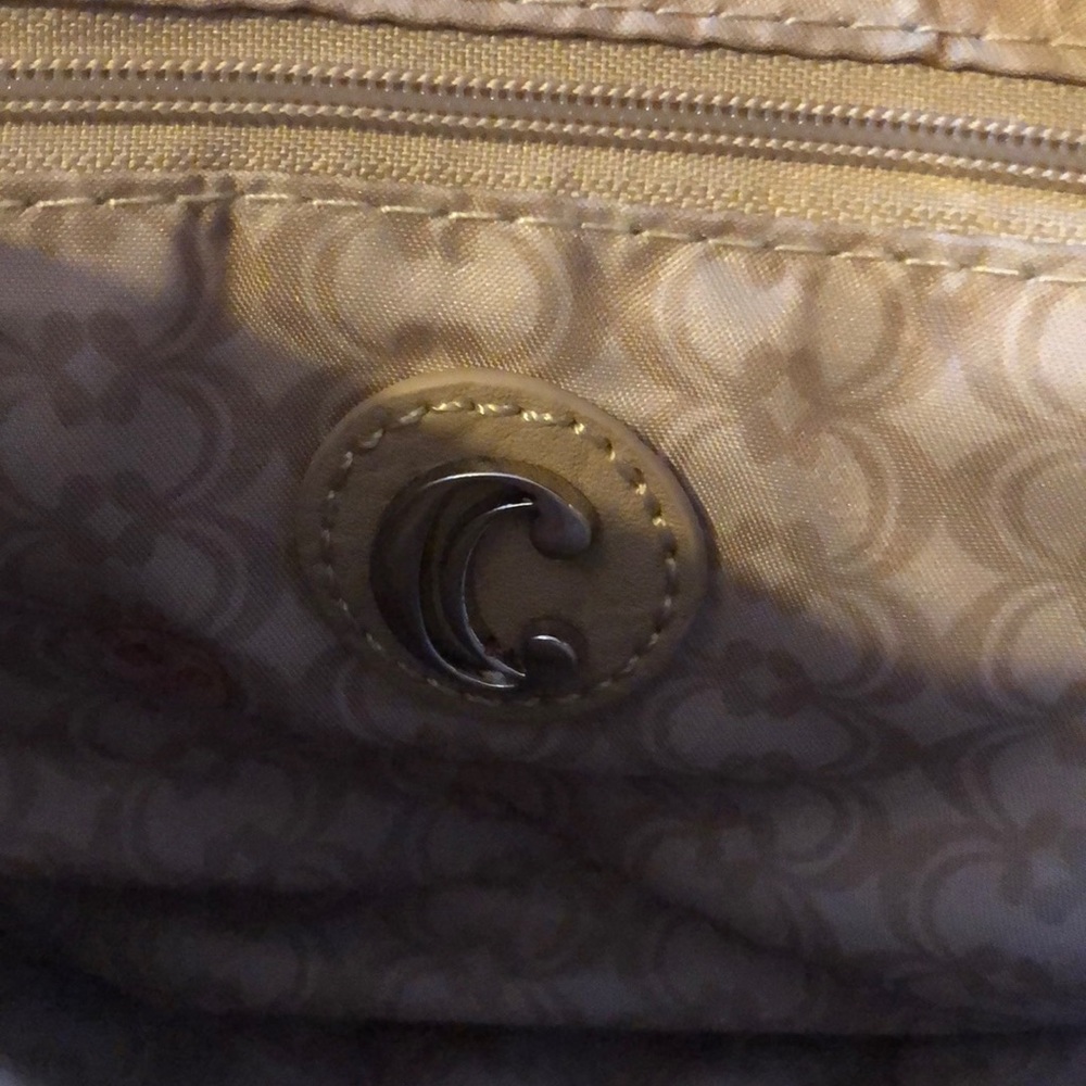 White/gray/tan interior Charming Charlie clutch - Picture 4 of 4